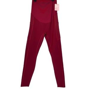 New with tags Poshdivah size medium maternity leggings burgundy wine
